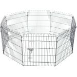 PawHut Parque Perros Jaula Plegable Mascotas Cerca Entrenamiento Cachorros 8 Vallas (71x61cm)(c-2)