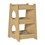 PawHut Cama para Gatos de 3 Niveles con Alfombrillas Extraíbles y Múltiples Entradas Mueble Litera para Gatitos 50x43x74 cm Color Madera Natural