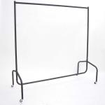 HOMCOM Perchero de Pie Organizador Armarios con Ruedas Ideal para ropa, perchas y abrigos 180x60x170 cm Hierro Negro(c-2)