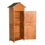 Outsunny Caseta Herramientas 190x79x49 cm Cobertizo Madera Maciza Gabinete Jardín Terraza(c-2)