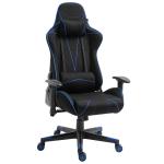 Vinsetto Silla Gaming Ergonómica Silla para Gamers Silla Reclinable con Altura Ajustable Asiento Giratorio Reposabrazos Ajustable Reposacabezas y Cojín Lumbar 72x77x127-137 cm Negro