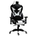 Vinsetto Silla Gaming Ergonómica Silla para gamers Silla de Juegos Giratoria con Altura Ajustable Reposabrazos Regulable Reposacabezas y Cojín Lumbar Extraíbles 70x71x125-133 cm Blanco(c-3)