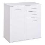 HOMCOM Armario Gabinete Mueble Organizador de Almacenaje Multiusos de Comedor Salón con Puertas y Cajones 71x35x76cm