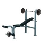 HOMCOM Banco de Pesas Plegable Bancos Musculacion Entrenamiento Maquina Gimnasio Gym Altura Ajustable Carga 150KG(c-2)