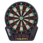 HOMCOM Diana Electrónica Digital hasta 8 Jugadores con 12 Dardos y 30 Puntas con Pantalla LED Puertas 27 Juegos Distintos 51x6,5x57 cm Negro(c-2)