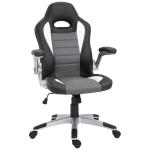 HOMCOM Silla de Oficina Ergonómica Silla de Escritorio Ajustable en Altura Reposabrazos Abatibles con 5 Ruedas Cuero Sintético PU Carga 120 kg 65x69x112-122 cm Rojo(c-1)