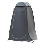 Outsunny Carpa Vestidor Plegable Tienda para Ducha Portátil con Funda para Playa y Montaña 120x120x190 cm Negro