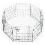 PawHut Parque de Juegos para Mascotas Jaula Plegable para Perros de 6 Paneles para Jardín Patio Interior y Exterior Ø120x66 cm Multicolor(c-3)