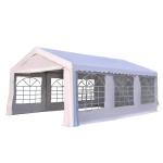 Outsunny Carpa Blanca de 8x4 m para Celebraciones Fiestas y Eventos Cochera(c-3)