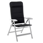 Outsunny Silla de Jardín Plegable de Aluminio con Respaldo Alto Ajustable en 7 Posiciones y Reposacabezas Acolchado para Exterior 75x61,5x114,5 cm Gris(c-2)