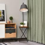 HOMCOM Lámpara de Mesa Tipo Banquero con Interruptor de Cuerda y Pantalla de Cristal Bombilla Requerida E27 de Máx. 25W Metal para Dormitorio Sala de Estar 27,5x17,5x39 cm Verde(c-5)