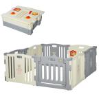 HOMCOM Parque Infantil Plegable 14 Paneles Centro de Actividades para Bebé de +6 Meses con Puerta Juguetes Divertidos Interior y Exterior 149x155x64 cm Multicolor(c-2)