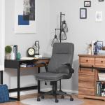 Vinsetto Silla de Oficina Ergonómica Giratoria Basculante Ajustable en Altura con Reposabrazos y Respaldo Alto Ruedas para Oficina Hogar 63x64x118,5-128 cm Negro(c-4)