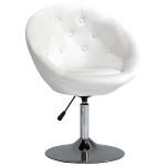 HOMCOM Dining Height Bar Stool Tufted Fabric Adjustable Height Armless Swivel Seat(c-2)