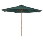 Sombrilla Parasol para Terraza Playa Jardín Piscina Patio Camping - Color Verde - Poliéster Madera - 245x300 cm(c-1)