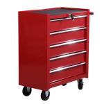 Carro Caja de Herramientas Taller Movil con 5 Cajones Rojo Chapa de Acero