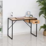 HOMCOM Mesa de Escritorio Multifuncional Mesa de Computadora con Patas en Forma de Marco Rectangular 110x45x76 cm Color Madera