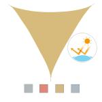 Outsunny Toldo Vela 4x4x4m Triangulo Color Arena Sombrilla Parasol Terraza Jardin Camping