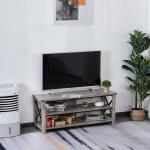HOMCOM Soporte de TV Mesa para TV Inferior a 50” con Múltiples Estantes Diseño Industrial Orificio de Cables Carga 70 kg 20x39x50,5 cm(c-1)