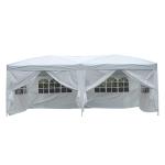 Outsunny Carpa Plegable 3.25x3.25m Gazebo Pabellón Cenador Jardín Doble Techo Mosquitera Bolsa Transporte Marco Acero Tela Poliéster Resistente de Agua(c-2)