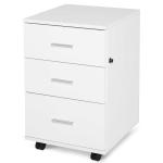 Vinsetto Mueble Auxiliar para Oficina Estudio Gran Espacio de Almacenaje con 3 Cajones 4 Estantes Abiertos 4 Ruedas 40x30x83 cm Blanco(c-2)