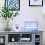Outsunny Lámpara Anti-mosquitos Lámpara Mata Insectos Eléctrico Luz Ultravioleta 20W con 2 Tubos LED Área de Acción 60m² Interiores Exteriores 39x7,5x26,5 cm Blanco