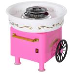 HOMCOM Máquina de Algodón de Azúcar Eléctrica Profesional Estilo Retro Regalo Infantil para Fiestas Cumpleaños Acero Inox. Aluminio 450W-550W Cotton Candy Machine 30x30x28cm Rojo(c-2)