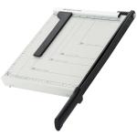HOMCOM Cortador de Papel A4 Guillotina Profesional para Papelería Fotográfica Capacidad 12 Hojas con Guía Cizalla de Cuchilla 48x26,5x5cm