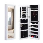HomCom® Espejo Joyero de Pared Armario para Joyas con Cerradura(c-2)