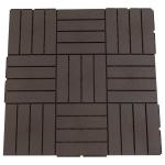 Outsunny Baldosas Cuadradas para Suelos Antideslizantes Exteriores Interiores Paquete de 9 Piezas 0.81 metros cuadrados 30x30 cm Negro(c-2)
