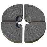 Outsunny Base Sombrilla de 4 Piezas para Meter Peso Soporte para Parasol de Patio Jardín para Llenar de Arena o Agua 100x100x9.5cm Negro(c-1)