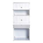 HOMCOM Armario Modular Plástico Estantería 5 Cubos Mueble Organizador Ropa Zapatos Accesorios Juguetes