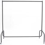 HOMCOM Colgador de ropa Perchero de Pie Organizador Armarios con Ruedas Ideal para ropa, perchas y abrigos 180x60x170 cm Hierro Negro