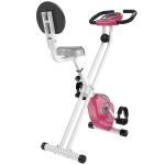 HOMCOM Bicicleta Estática para Ejercicios Profesional Vertical Plegable de Forma X Resistencia Magnética con Altura Ajustable Acero 43x97x109 cm Rojo(c-3)
