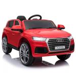 HOMCOM Coche Eléctrico para Niño +3 Años Audi Q5 con Mando a Distancia MP3 Luces y Sonidos Apertura de Puerta 116x75x56cm Carga 30kg Blanco(c-1)