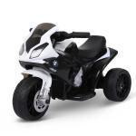 HOMCOM Motos para Niños eléctricas con licencia BMW S1000RR Trimoto para Niños +18 Meses con Luces y Música 66x37x44 cm Negro