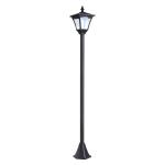 Outsunny Farol Clásico de Jardín IP44 Lámpara de Pie con Luces Solares Inteligentes LED para Exteriores Patio Terraza 15x15x120 cm Negro