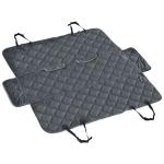 PawHut Funda de Asiento de Coche para Perros Cubierta Protectora Mascotas Antideslizante y Aperturas para Cinturón de Seguridad Fácil de Instalar y Limpiar 160x145 cm Gris