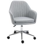 Vinsetto Silla de Oficina Silla de Escritorio Ergonómica Altura Ajustable Giratoria para Despacho Oficina Ordenador Elegante Carga 120 kg 61x59x86-96 cm Gris