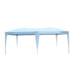 Outsunny Carpa Plegable en Acordeón 6x3 m con Toldo Bolsa Transporte Incluida Cenador Gazebo de Acero Tela Oxford Resistente al Agua Color Blanco(c-3)