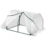 Outsunny Pop Up Mini Greenhouse w/ Roll Up Doors & Bag Outdoor PE Cover 240 x 120 x 75cm(c-2)