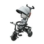 HOMCOM Triciclo para Bebé 4 en 1 Bicicleta para +18 Meses con Capota Manija de Empuje Ajustable Barra Extraíble Reposapiés Plegable Canasta de Almacenaje 92x51x110 cm Morado(c-3)