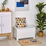 HOMCOM Casillero de Madera para Almacenamiento de Ropa Juguetes para Salón Habitación y Baño Carga de 20kg Blanco 81x40x46cm(c-1)