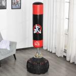 HOMCOM Saco de Boxeo de Pie 165cm Sacos de Suelo con Soporte para Rellenar Agua o Arena para Adultos y Niños(c-1)