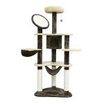 PawHut Rascador para Gatos 153x65x50 cm Arbol para Arañar Poste Centro De Actividades Gato Color Marron(c-2)