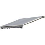 Outsunny Toldo Terraza 2,95x2,5m Balcón Patio Toldo Manual Plegable de Aluminio con Manivela Impermeable Protección Solar UV para Jardín Exterior Aluminio Acero Tela de Poliéster Color Crema(c-2)