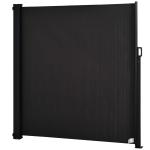 Outsunny Toldo Lateral Retráctil Exterior 350x180cm Pantalla de Privacidad contra Sol Viento Visión para Jardín Patio Balcón Tejado Hecho de Aluminio color: Gris