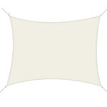 Outsunny Toldo Vela Cuadrado 3x3m Vela de Sombra para Terraza Jardín Camping Resistente al Agua Protección UV Poliéster Color Crema