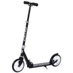 HOMCOM Patinete Plegable para Adultos y Niños más de 14 años Scooter con Manillar Altura Ajustable Tipo Monopatín con Freno Grandes Ruedas Carga 100kg 93.5x38x95-105cm(c-1)
