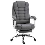 Vinsetto Distressed Leather-Look 6-Point Massage Office Chair Grey(c-3)